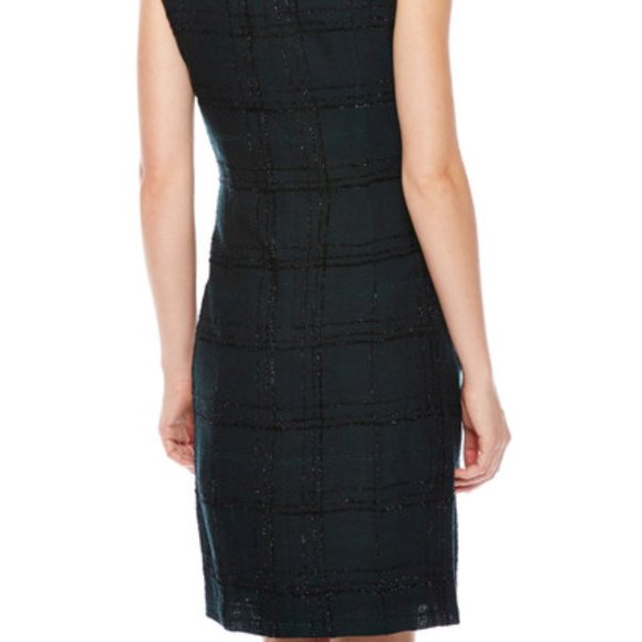 NWT AMY MATTO NEW YORK Metallic Emerald Wool dress - Picture 4 of 8